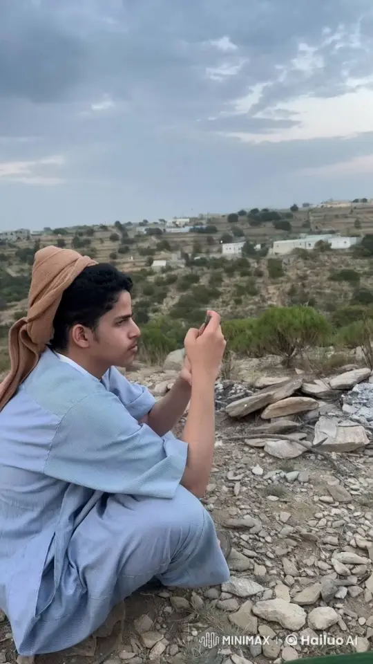 Young Person Contemplatively Smokes in Scenic Outdoors – AI Generated Video | Hailuo AI