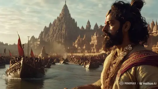 King Arjuna Departs from Dwarka: A Historical Journey – AI Generated Video | Hailuo AI