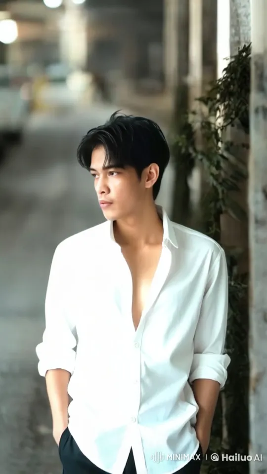 Graceful Young Man Strolls Through Urban Serenity – AI Generated Video | Hailuo AI