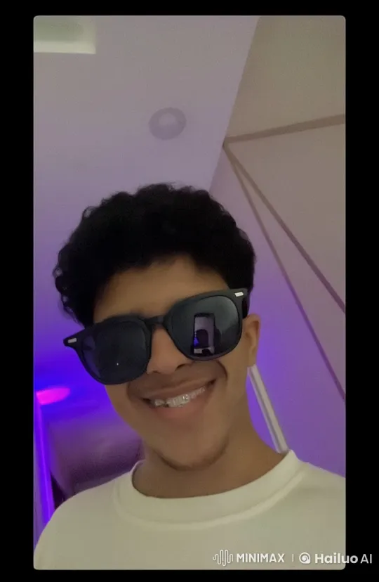 Young Individual Smiles, Smokes in Hallway – AI Generated Video | Hailuo AI