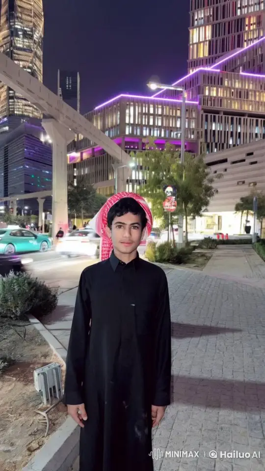Young Person Smokes on Bustling City Sidewalk at Night – AI Generated Video | Hailuo AI