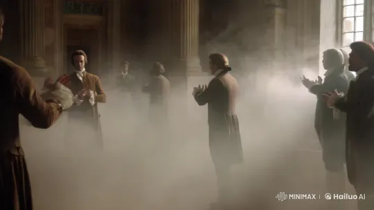 Mystical Dance in Ancient Hall with Ethereal Mist – AI Generated Video | Hailuo AI