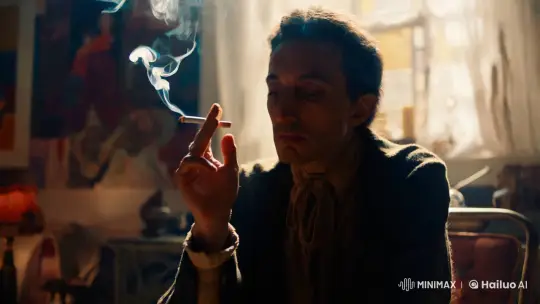 Bohemian-Inspired Portrait: Contemplation in Dim Light – AI Generated Video | Hailuo AI