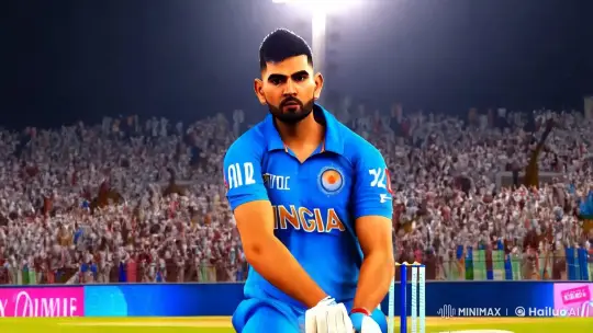 Virat Kohli: Poised for Power in Vibrant Stadium – AI Generated Video | Hailuo AI