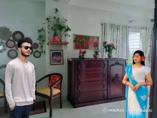 Couple Shares Tender Moment in Decorated Room – AI Generated Video | Hailuo AI
