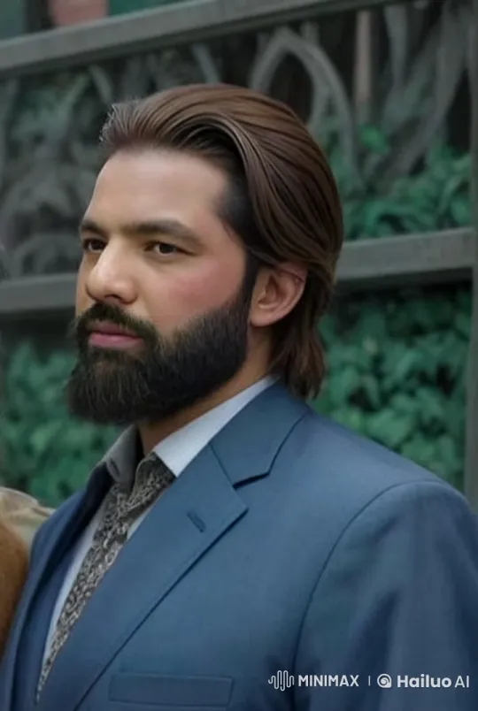 Professional Man in Suit Adjusts Tie, Background City Noise – AI Generated Video | Hailuo AI