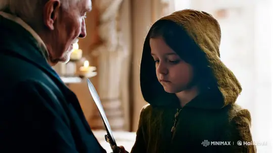 Grandfather's Pride: Enchanted Girl and Ancient Dagger – AI Generated Video | Hailuo AI