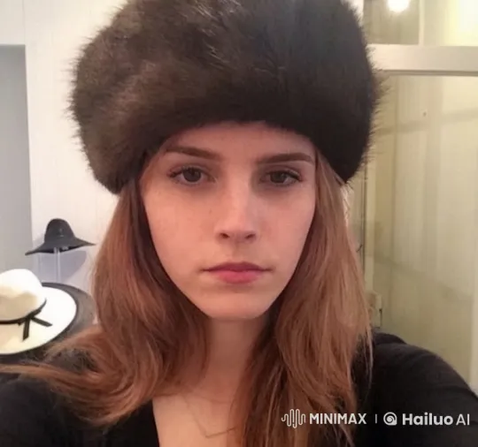 Young Woman Contemplates Amidst Hats and Smoke – AI Generated Video | Hailuo AI
