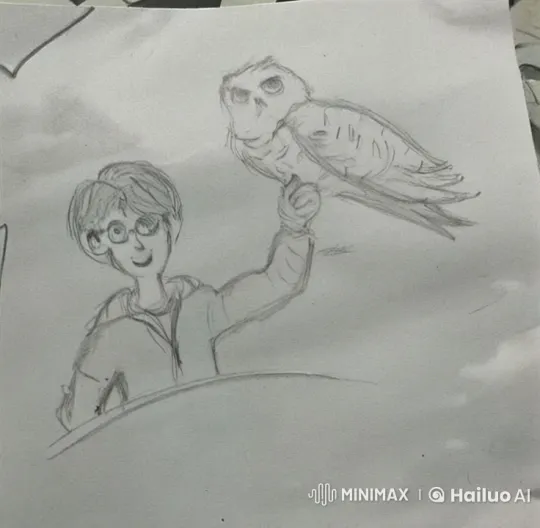 Boy Claps, Owl Takes Flight in Animated Scene – AI Generated Video | Hailuo AI