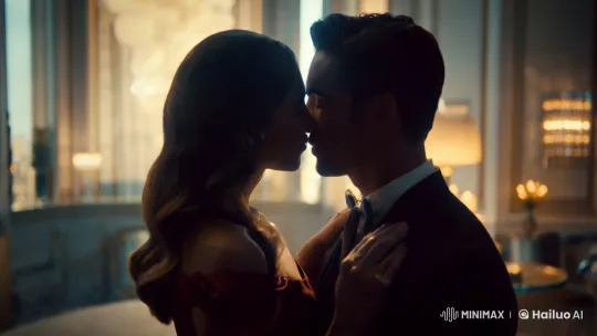Elegant Intimacy: Couple Embraces in Vintage-Era Charm – AI Generated Video | Hailuo AI