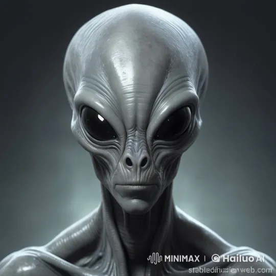Alien Figure with Disturbing Smile Profiled – AI Generated Video | Hailuo AI