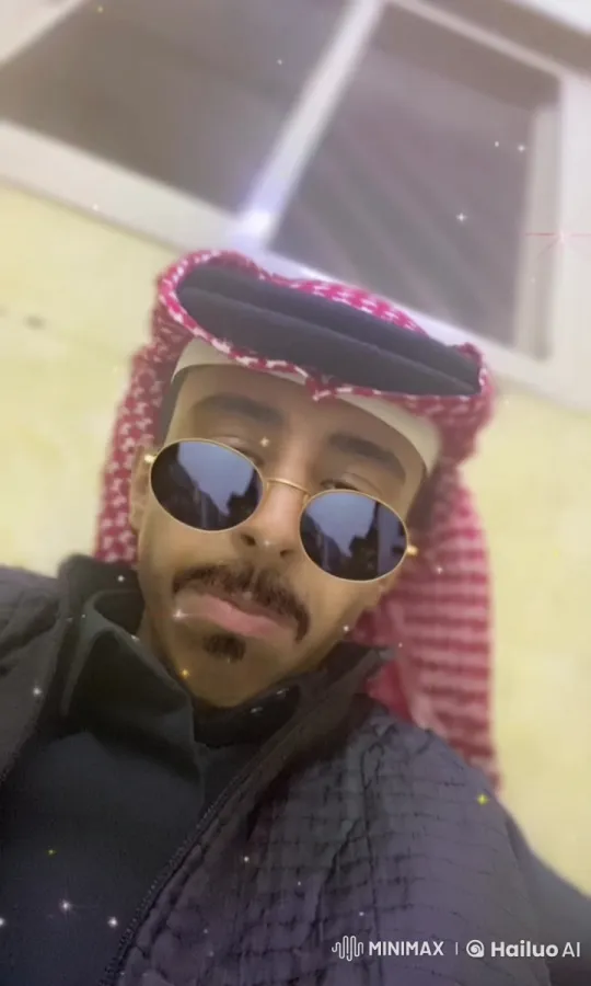 Traditional Attired Man Smoking with Sparkling Particles – AI Generated Video | Hailuo AI