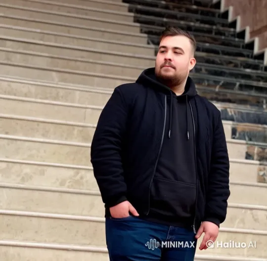 Man Contemplates on Stairs with Cigarette in Live2D Animation – AI Generated Video | Hailuo AI