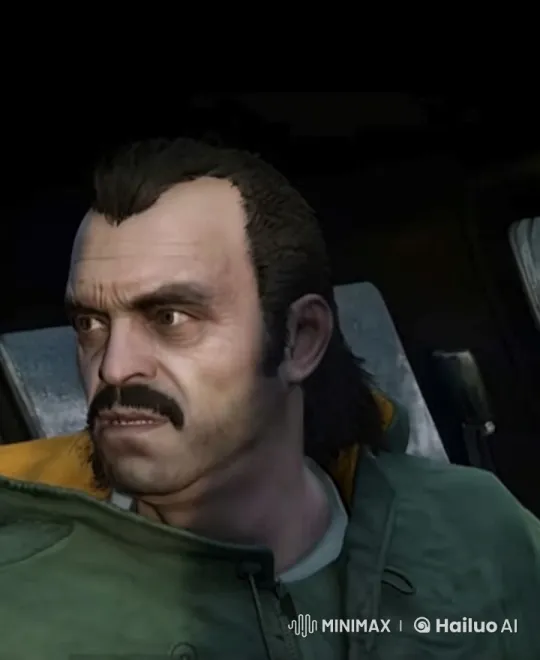 Man Smokes Cigarette in Car with Suspicious Gaze – AI Generated Video | Hailuo AI