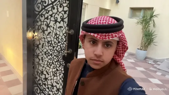 Young Person Smokes Leisurely in Courtyard – AI Generated Video | Hailuo AI