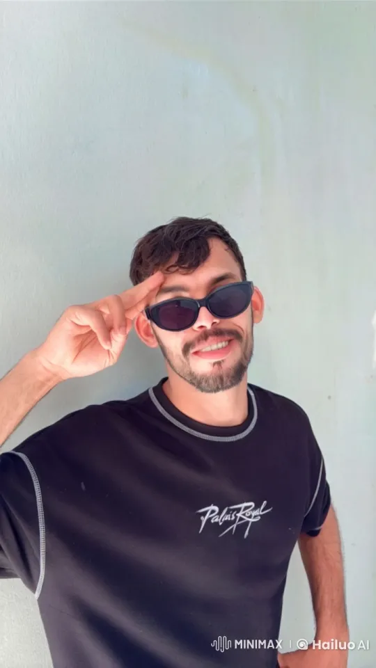 Man in Black Shirt Smokes Cigarette Leisurely – AI Generated Video | Hailuo AI