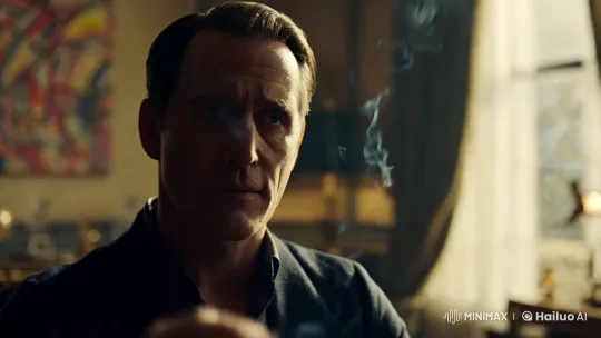 Contemplative Man in a Vintage, Dimly Lit Room – AI Generated Video | Hailuo AI