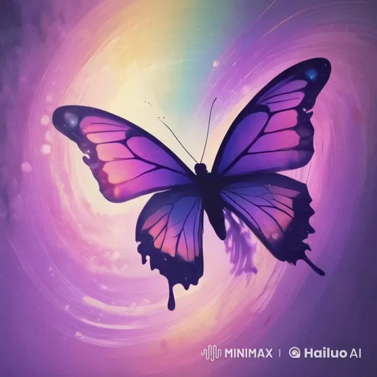 Mesmerizing Purple Butterfly in Live2D Animation – AI Generated Video | Hailuo AI