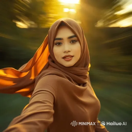 Sunlit Hijab: A Serene, Contemplative Moment – AI Generated Video | Hailuo AI