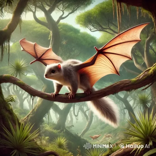 Flying Squirrel Battles Giant Bee in Lush Forest – AI Generated Video | Hailuo AI