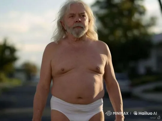Man in White Briefs Walks Deliberately in Residential Area – AI Generated Video | Hailuo AI