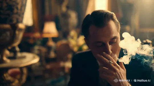 Contemplative Man in Vintage-Era Modern Decor – AI Generated Video | Hailuo AI