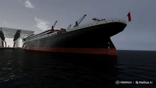 Ship Launch in Serene Dry Dock Setting – AI Generated Video | Hailuo AI