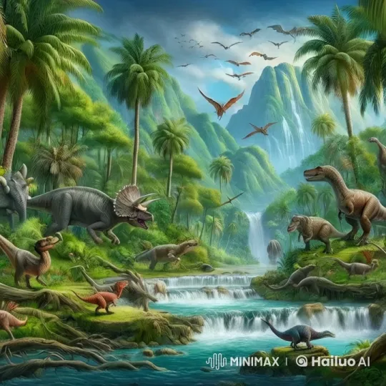 Humans Hunt Dinosaurs – AI Generated Video | Hailuo AI
