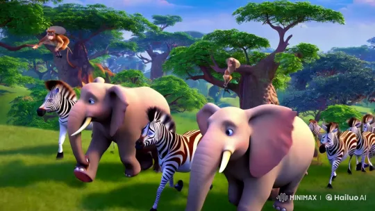 Disney Pixar's Vibrant Jungle Life Animation – AI Generated Video | Hailuo AI