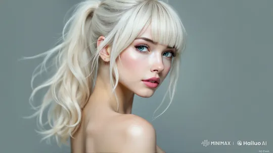 Woman with Swaying Ponytail in Gentle Breeze – AI Generated Video | Hailuo AI