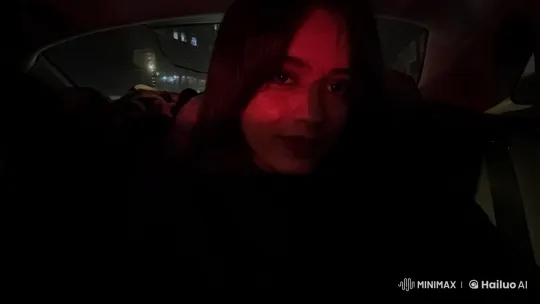Nighttime Reflection: Smoking Silhouette in Dimly Lit Car – AI Generated Video | Hailuo AI