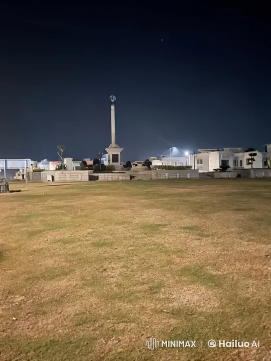 Nighttime Airstrike Destruction at Monument Scene – AI Generated Video | Hailuo AI