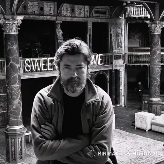 Man Smokes in Ornate Theatre with Serene Atmosphere – AI Generated Video | Hailuo AI