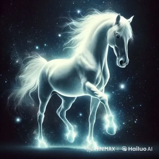 Celestial Horse Glides Through Cosmic Galaxy – AI Generated Video | Hailuo AI