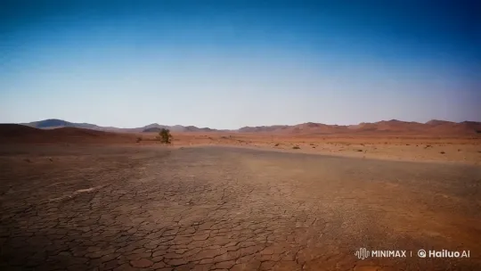 Sporty Bugatti Navigates Desert Amid Explosions – AI Generated Video | Hailuo AI