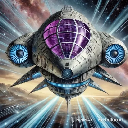 Futuristic Spaceship Navigates Cosmic Expanse – AI Generated Video | Hailuo AI