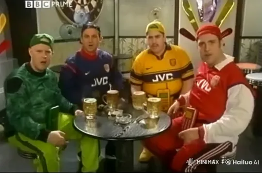 Four Friends Enjoying Drinks in a Pub Setting – AI Generated Video | Hailuo AI