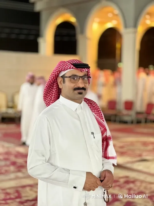 Saudi Man Smoking with Prayer Beads in Traditional Setting – AI Generated Video | Hailuo AI