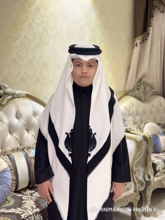 Middle Eastern Man Smokes in Luxurious Living Room – AI Generated Video | Hailuo AI