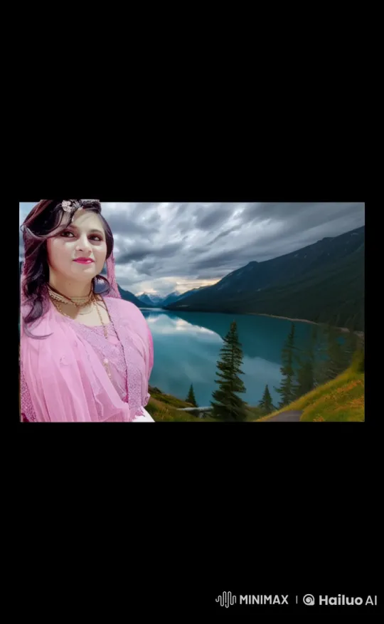 Elegant Woman in Fantasy Landscape Animation – AI Generated Video | Hailuo AI