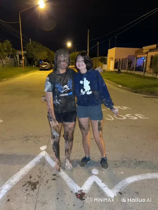 Muddy Street Fight Between Two Individuals at Night – AI Generated Video | Hailuo AI