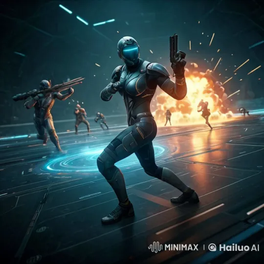 Futuristic Soldiers Engage in Intense Combat – AI Generated Video | Hailuo AI