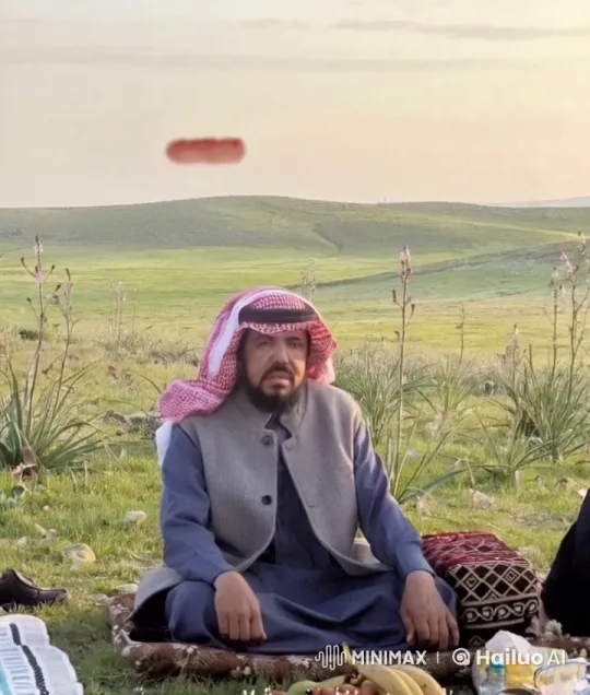 Man Smokes Pipe in Peaceful Grassland Setting – AI Generated Video | Hailuo AI