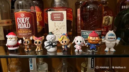 Toy Characters Celebrate Festively with Bourbon – AI Generated Video | Hailuo AI