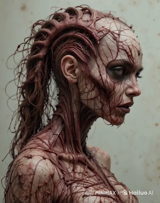 Woman Possessed: Gruesome Transformation in Slow Motion – AI Generated Video | Hailuo AI