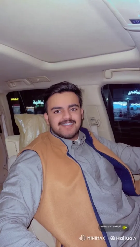 Young Man Relaxing in Car at Night – AI Generated Video | Hailuo AI