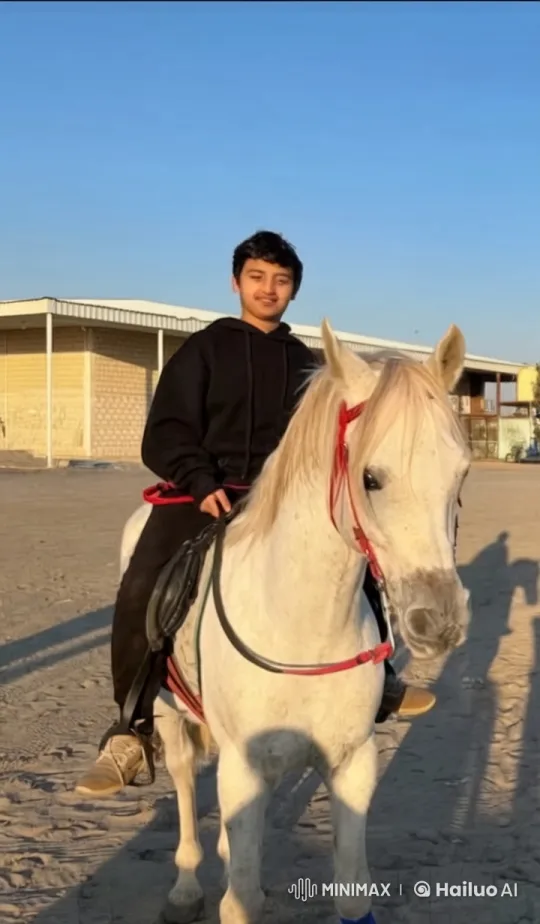 Young Man Relaxing on Horse with Cigarette – AI Generated Video | Hailuo AI