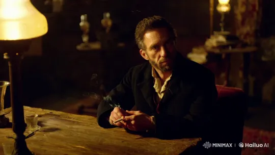 Contemplative Man in Vintage Mood, Smokes Slowly – AI Generated Video | Hailuo AI