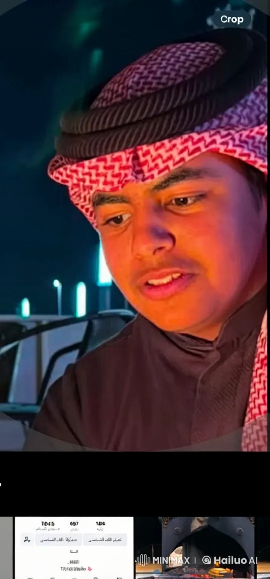 Man in Keffiyeh Smokes by Car at Night – AI Generated Video | Hailuo AI