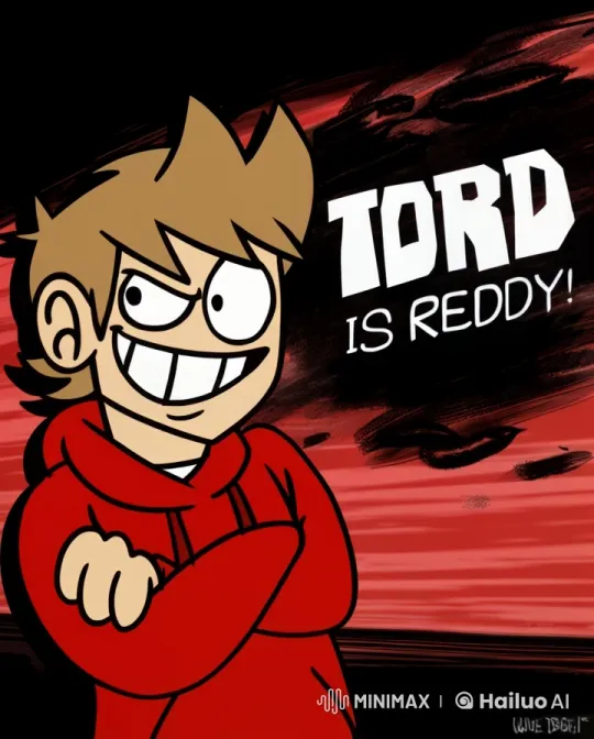 Tord in Red Hoodie Ready for Action – AI Generated Video | Hailuo AI